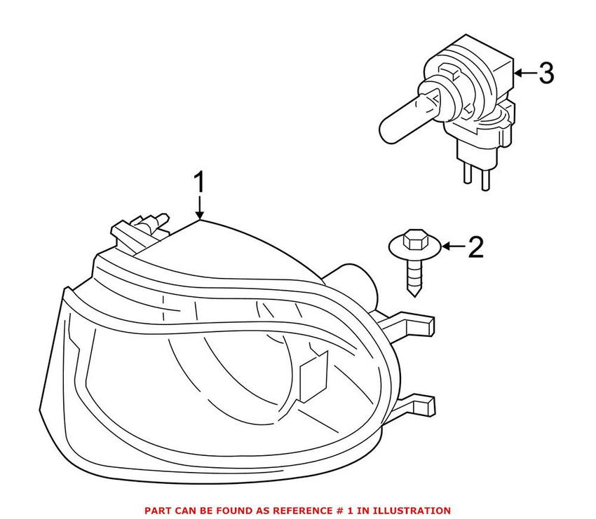 BMW Foglight Assembly - Passenger Side 63177182196